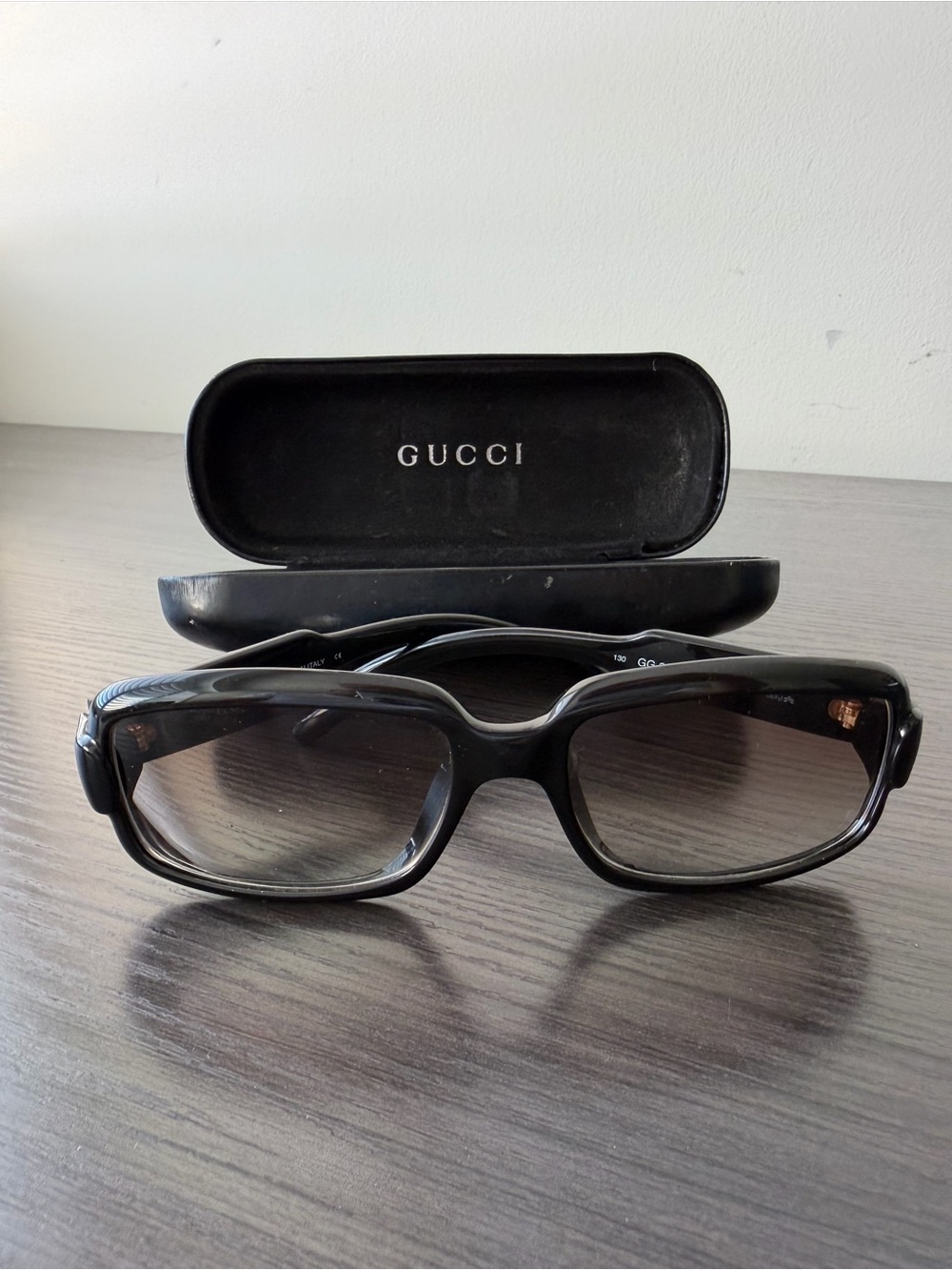 Gucci GG 2475/S Black Sunglasses 56-17-130 Italy Designer Shades Unisex